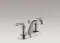 Kohler® 393-N4-BN Devonshire® Centerset Bathroom Sink Faucet, Vibrant® Brushed Nickel, 2 Handles, Pop-Up Drain, 1.2 gpm Flow Rate