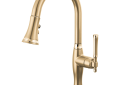 Brizo® 63058LF-GLPG Pull-Down Kitchen Faucet, 1.8 gpm Flow Rate, Luxe Gold/Polished Gold, 1 Handles, 1 Faucet Holes, Spray/Aerated Stream Function, Import
