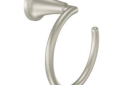 Moen® YB5886BN Hand Towel Ring, Icon™, 3-1/4 in OAD x 6.63 in OAH, Zinc Alloy Die Cast, Brushed Nickel, Import