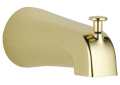 DELTA® U1075-PB-PK Tub Spout With Pull-Up Diverter, 1/2 in, 5-1/4 in Spout Reach, Brilliance® Polished Brass, Import