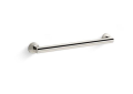 Kohler® 25160-SN 25160 Components® Grab Bar, 1-1/4 in Dia 20-3/8 in L, Vibrant Polished Nickel, Zinc/Stainless Steel