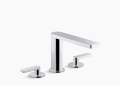 Kohler® 73060-4-CP Composed® Widespread Bathroom Sink Faucet, 1.2 gpm Flow Rate, 3-7/8 in H Spout, 8 to 16 in Center, Polished Chrome, 2 Handles, Pop-Up Drain