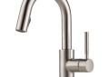 Brizo® 63920LF-SS Pull-Down Prep Faucet, Solna®, Stainless Steel, 1 Handle, 8 in Center, 1.8 gpm
