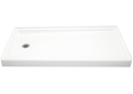 Sterling® 72171110-0 Ensemble® Shower Receptor, White, Left Drain, 60 in L x 30 in W x 4 in D