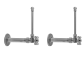 Jaclo® 616-62-ULB 616-62 Quarter Turn Angle Pattern Faucet Supply Kit, 8 Pieces