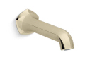 Kohler® 27024-AF 27024 Occasion® Wall Mount Faucet Spout, 8 in, Slip-fit connection, 1-1/2 in max hole diameter, Vibrant French Gold