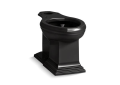 Kohler® 5626-7 Memoirs® Toilet Bowl, Black, Elongated Front Shape, 12 in Rough-In, 16-1/2 in H Rim, 2 in Trapway