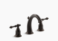 Kohler® 13491-4-2BZ Widespread Bathroom Sink Faucet, Kelston®, 1.2 gpm Flow Rate, 3-7/8 in H Spout, 8 to 16 in Center, Oil Rubbed Bronze, 2 Handles, Pop-Up Drain