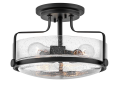 Hinkley® 3641BK-CS Harper Traditional Ceiling Light, (3) Lamps Lamp, 120 V, Black Housing