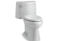 Kohler® 3619-95 1-Piece Toilet, Cimarron® Comfort Height®, Elongated Bowl, 16-1/2 in H Rim, 12 in Rough-In, 1.28 gpf, Ice Gray™