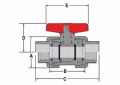 Spears® 3629-015 True Union 2000 Standard Ball Valve, 1-1/2 in Nominal, Socket and FNPT End Style, PVC Body, EPDM Softgoods, Domestic