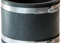 Fernco® 1056-44 Flexible Pipe Coupling, 4 in Nominal, Cast Iron/Plastic End Style, PVC, Domestic