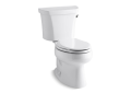 Kohler® 3998-RA-0 2-Piece Toilet, Wellworth®, Elongated Bowl, 14-1/2 in H Rim, 12 in Rough-In, 1.28 gpf, White