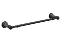 Moen® YB8418BL Weymouth™ Towel Bar, 18 in L Bar, 2.11 in OAH x 2.92 in OAD, Zinc/Brass, Import