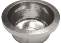 Native Trails CPS516 Mojito Bar and Prep Sink, Brushed Nickel, Round Shape, 13 in L x 7 in D Bowl, 16 in OD x 7-1/2 in H, Drop-In/Top Mounting, Copper