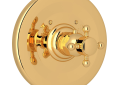Rohl® A4914XMIB Traditional Round Thermostatic Shower, Italian Brass
