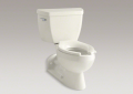 Kohler® 3554-96 2-Piece Toilet, Barrington™, Elongated Bowl, 15 in H Rim, 4 in Rough-In, 1.6 gpf, Biscuit