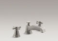 Kohler T13140-3A-BN Deck-Mount High-Flow Bath Faucet Trim, Cross Handles