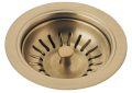 DELTA® 72010-CZ Kitchen Sink Flange and Strainer, 4-1/2 in Nominal, 4-1/2 in OAL, Tailpiece Connection, Brass, Brilliance® Champagne Bronze, Import
