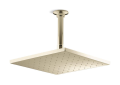Kohler(R) K-13696-AF Contemporary Square 10" Single-Function Rainhead, 2.5 GPM - Vibrant French Gold