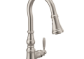MOEN S73004SRS Weymouth Spot Resist Stainless One-Handle High Arc Pulldown Kitchen Faucet