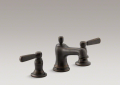 Kohler® 10577-4-2BZ Widespread Bathroom Sink Faucet, Bancroft®, 1.2 gpm Flow Rate, 2-9/16 in H Spout, 8 to 16 in Center, Oil Rubbed Bronze, 2 Handles, Pop-Up Drain