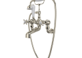 Rohl U.3511X/1-PN Edwardian Exposed Wall Mount Tub Filler with Handshower - Polished Nickel