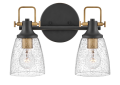 Hinkley® 51272BK Easton Modern Vanity Light, (2) Lamps Lamp, 120 V, Black Housing