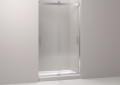 Kohler® 706011-L-SHP Levity® Sliding Shower Door, Frameless Frame, Crystal Clear Tempered Glass, Bright Polished Silver, 3/8 in THK Glass