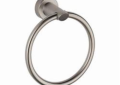 DELTA® 77146-SS Compel® Towel Ring, 6-1/2 in Ring, 3-1/2 in OAD x 7-1/4 in OAH, Brass, Stainless Steel, Import