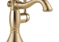 DELTA® 597LF-CZMPU Cassidy™ Centerset Lavatory Faucet, Commercial, 1.2 gpm Flow Rate, 5-7/32 in H Spout, 1 Handles, Pop-Up Drain, 1/3 Faucet Holes, Champagne Bronze, Function: Traditional