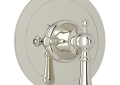 ROHL U.5785LS-PN/TO Georgian Era Round Thermostatic Trim Plate without Volume Control - Polished Nickel