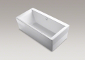 Kohler® 6366-0 Stargaze™ Bathtub With Straight Shroud and Centre Drain, Rectangular Shape, 72 in L x 36 in W, Center Drain, White
