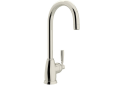 ROHL U.4842LS-PN-2 Holborn Single Hole Bar & Food Prep Faucet with C Spout - Polished Nickel