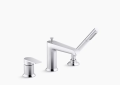 Kohler K-97070-4-CP Hint(TM) Single-Handle Deck-Mount Bath Faucet with Handshower - Polished Chrome