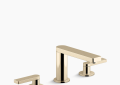 Kohler K-73060-4-AF Composed(R) Widespread Bathroom Sink Faucet with Lever Handles, 1.2 GPM - Vibrant French Gold