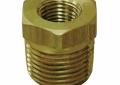 Jones Stephens™ B74204LF Hex Head Lead Free Pipe Bushing, 1/4 x 1/2 in Nominal, MNPT x FNPT End Style, Bronze