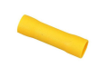 IDEAL® 83-9301 Insulated Vinyl Butt Splice, 12 to 10 AWG Conductor, 1.043 in L, Shouldered Barrel, Brass, Yellow