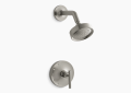 Kohler K-TS14422-4-BN Purist(R) Rite-Temp(R) Shower Trim with Lever Handle and 2.5 GPM Showerhead - Vibrant Brushed Nickel