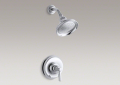 Kohler K-T10583-4-CP Bancroft Rite-Temp Pressure-Balancing Shower Faucet Less Valve - Polished Chrome