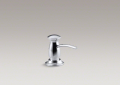 Kohler® 1893-C-CP Transitional Soap/Lotion Dispenser, 16 oz Capacity, Deck Mount, Solid Brass