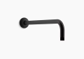 Kohler K-10124-BL Wall-Mount Rainhead Arm and Flange - Matte Black