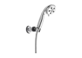 DELTA® 55433 Wall Mount Hand Shower, 3 in Dia 3 Shower Head, 1.75 gpm Flow Rate, 60 in L Hose, 1/2 in Connection, Polished Chrome, Import