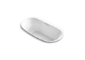 Kohler® 5715-0 Underscore® Bathtub, Soaking, Oval Shape, 66 in L x 36 in W, Center Drain, White