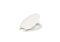 Kohler® 20466-96 Stonewood® Toilet Seat, Elongated Bowl, Closed Front, Wood, Biscuit, Slow Close Hinge