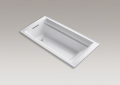 Kohler® 1125-0 Archer® Bathtub, Soaking, Rectangle Shape, 72 in L x 36 in W, End Drain, White