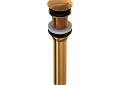 Rohl 5445IB Non-Slotted Touch Seal Dome Drain with 6" Tailpiece - Italian Brass