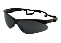 Jones Stephens™ G30012 Nemesis® Safety Glasses, Smoke Mirror Lens, Wrap Around Frame, Black, ANSI Z87.1+