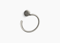 Kohler® 11377-BN Sculpted Towel Ring, Forte®, 8-1/16 in Ring, 2-3/4 in OAD x 7-3/4 in OAH, Metal, Vibrant® Brushed Nickel