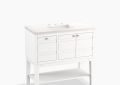 Kohler K-33524-ASB-0 Helst(TM) 36" Bathroom Vanity Cabinet with Sink and Quartz Top - White